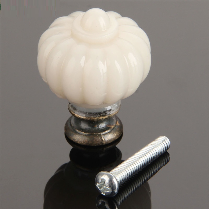 Furniture Hardware Supply - 1Pc Acrylic Ivory White Pumpkin Cabinet
