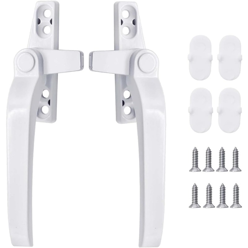Furniture Hardware Supply - Glass Window Lock Handle 2Pcs Zinc