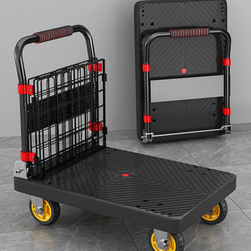 Furniture Hardware Design - Fence flatbed cart folding silent trolley