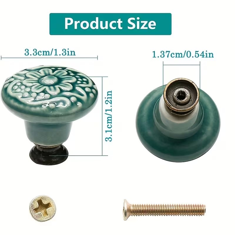 12pcs Ceramic Cabinet Knobs, F - Furniture Hardware Design review and price