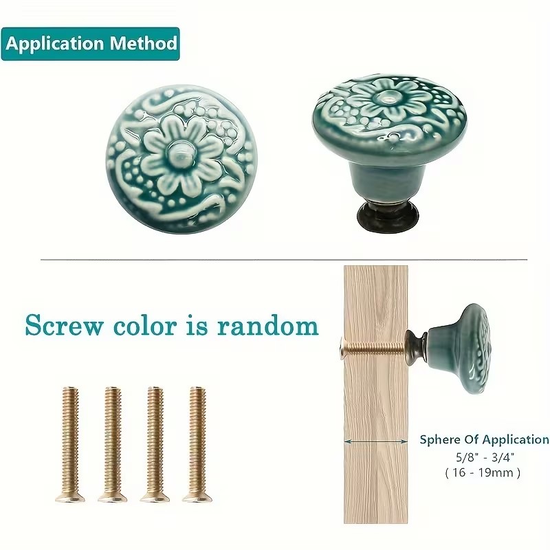 12pcs Ceramic Cabinet Knobs, F - Furniture Hardware Design review and price