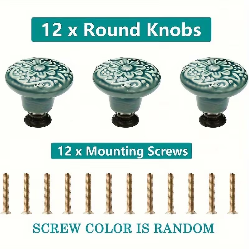12pcs Ceramic Cabinet Knobs, F - Furniture Hardware Design review and price